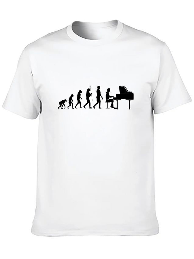 Piano Lightweight Cotton T-Shirt – Daily Comfort Graphic Shirt