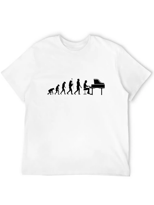 Piano Lightweight Cotton T-Shirt – Daily Comfort Graphic Shirt