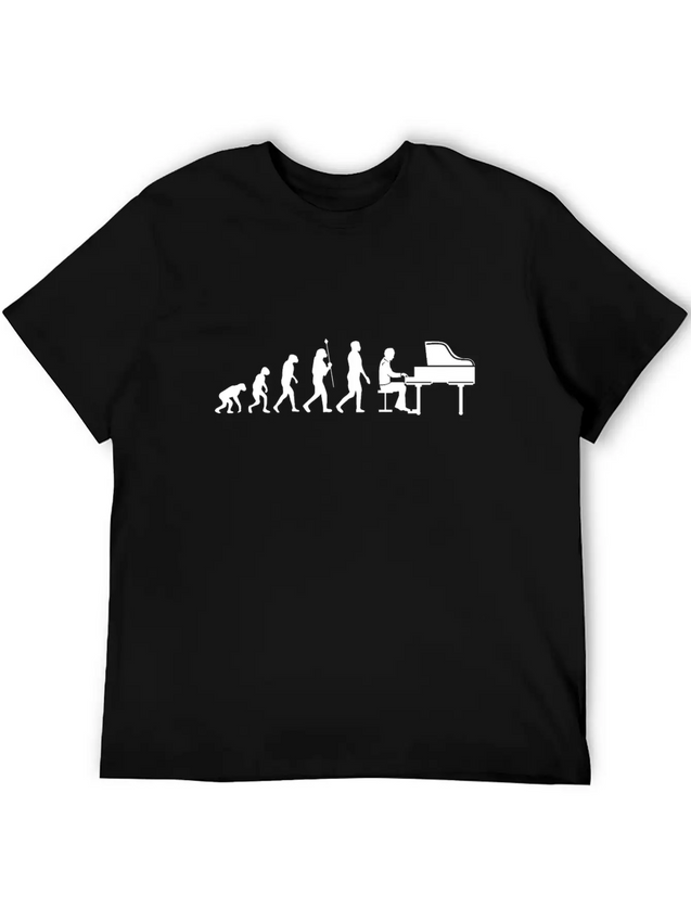 Piano Lightweight Cotton T-Shirt – Daily Comfort Graphic Shirt