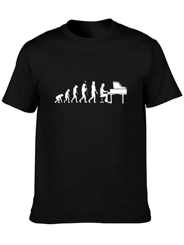 Piano Lightweight Cotton T-Shirt – Daily Comfort Graphic Shirt