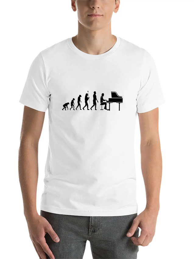 Piano Lightweight Cotton T-Shirt – Daily Comfort Graphic Shirt