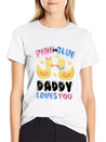 Pink Or Blue Daddy Loves You Gender Reveal Lightweight Cotton T-Shirt – Daily Comfort Graphic Shirt