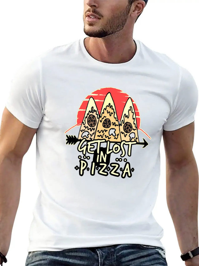 Pizza Lightweight Cotton T-Shirt – Daily Comfort Graphic Shirt