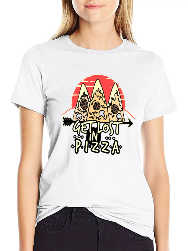 Pizza Lightweight Cotton T-Shirt – Daily Comfort Graphic Shirt
