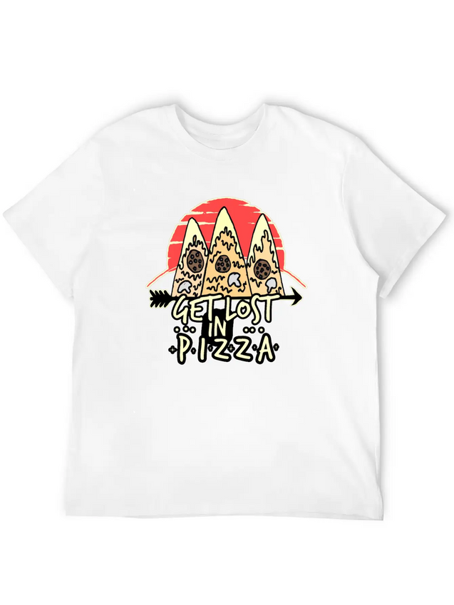 Pizza Lightweight Cotton T-Shirt – Daily Comfort Graphic Shirt