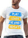 Play Learn Be Kind Repeat Down Syndrome Awareness Lightweight Cotton T-Shirt – Daily Comfort Graphic Shirt