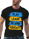 Play Learn Be Kind Repeat Down Syndrome Awareness Lightweight Cotton T-Shirt – Daily Comfort Graphic Shirt