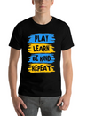 Play Learn Be Kind Repeat Down Syndrome Awareness Lightweight Cotton T-Shirt – Daily Comfort Graphic Shirt