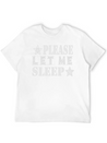 Please Let Me Sleep Lightweight Cotton T-Shirt – Daily Comfort Graphic Shirt