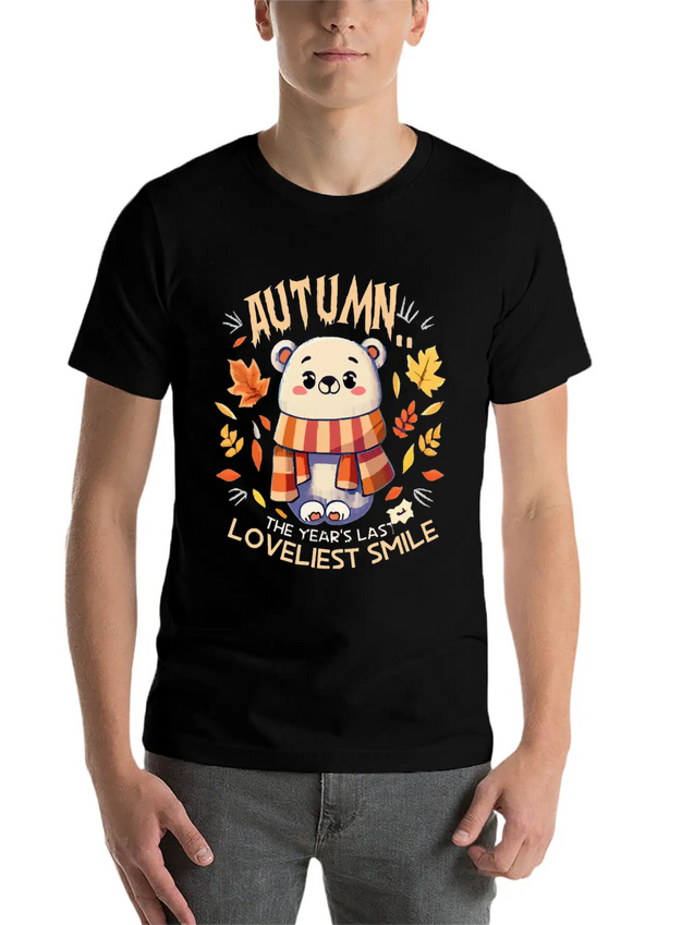 Polar Bear Autumn Season Lightweight Cotton T-Shirt – Daily Comfort Graphic Shirt