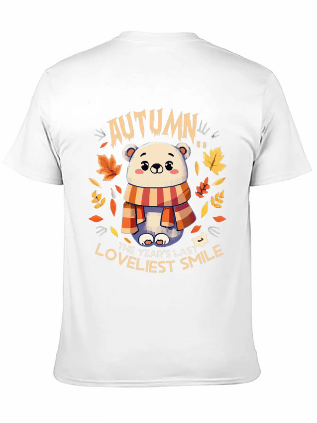 Polar Bear Autumn Season Lightweight Cotton T-Shirt – Daily Comfort Graphic Shirt