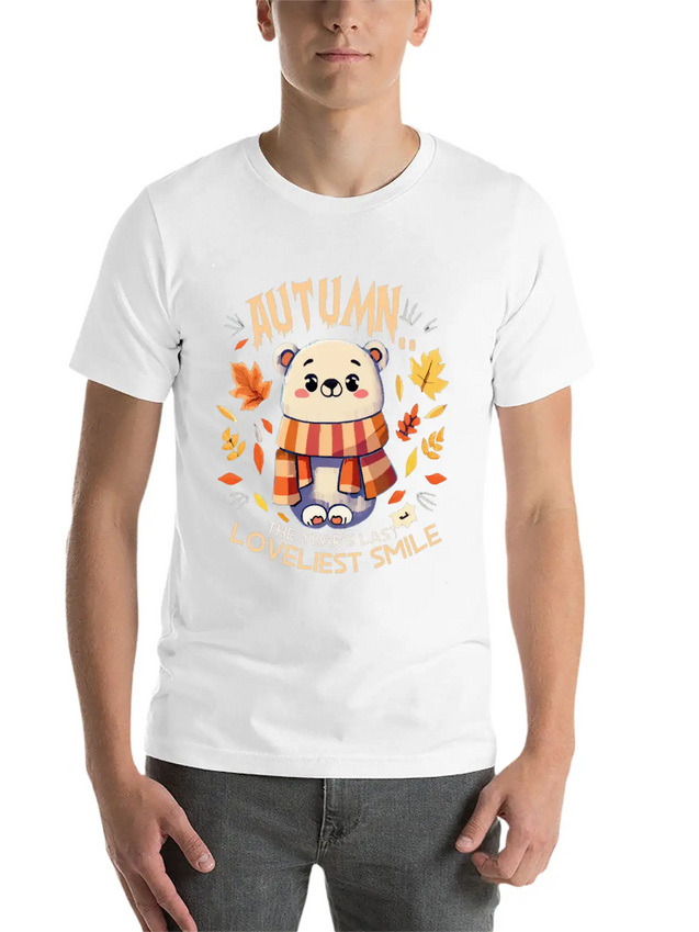 Polar Bear Autumn Season Lightweight Cotton T-Shirt – Daily Comfort Graphic Shirt