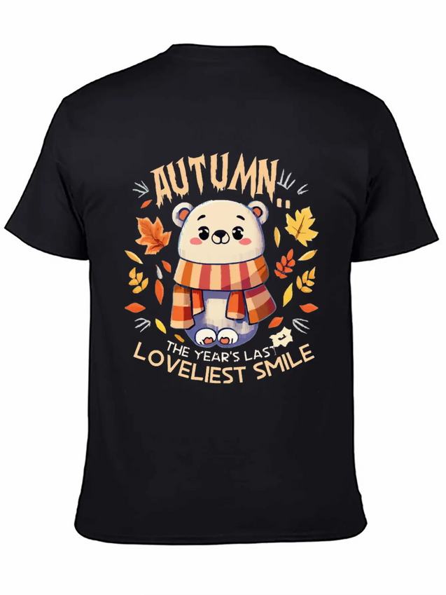 Polar Bear Autumn Season Lightweight Cotton T-Shirt – Daily Comfort Graphic Shirt