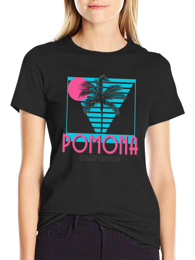Pomona California Souvenirs CA Vacation Lightweight Cotton T-Shirt – Daily Comfort Graphic Shirt