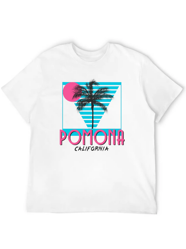 Pomona California Souvenirs CA Vacation Lightweight Cotton T-Shirt – Daily Comfort Graphic Shirt