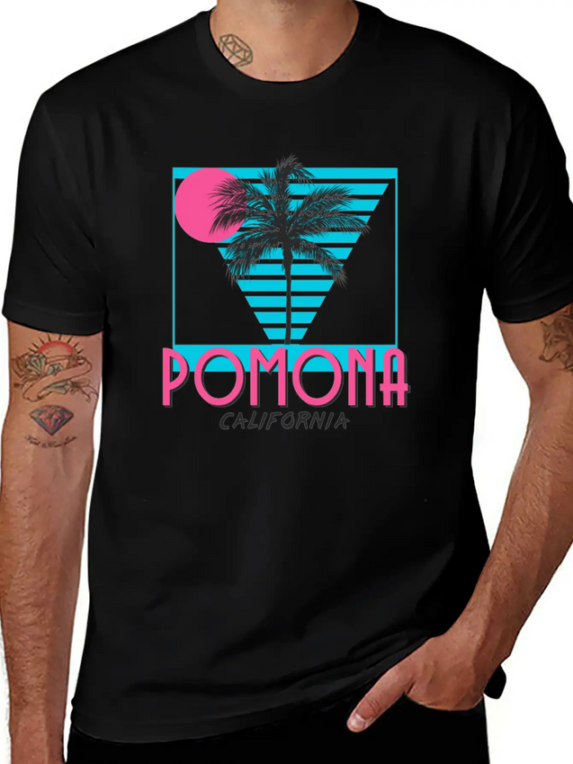 Pomona California Souvenirs CA Vacation Lightweight Cotton T-Shirt – Daily Comfort Graphic Shirt