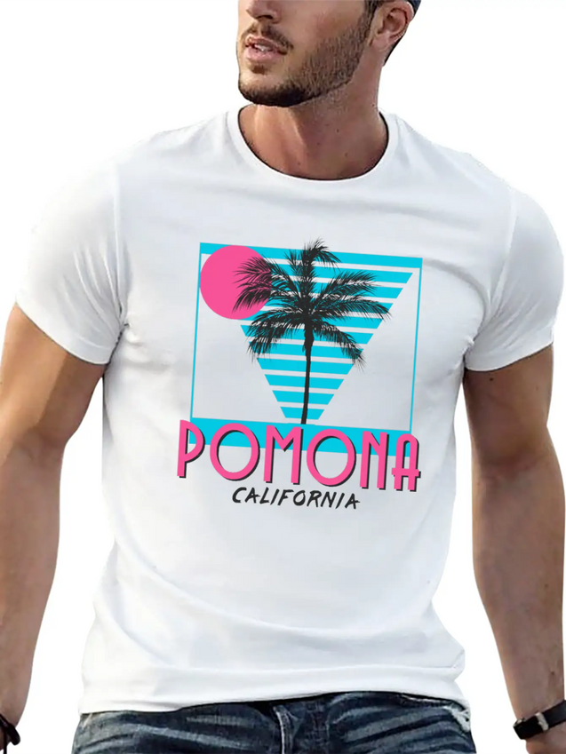 Pomona California Souvenirs CA Vacation Lightweight Cotton T-Shirt – Daily Comfort Graphic Shirt