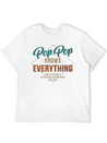 Pop Pop Knows Everything For Grandpa And Father'S Lightweight Cotton T-Shirt – Daily Comfort Graphic Shirt