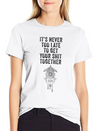 Positive Inspiration Men Women Funny Wall Clock Lightweight Cotton T-Shirt – Daily Comfort Graphic Shirt