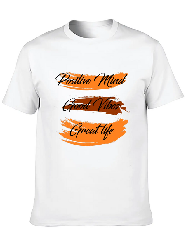 Positive Mind Lightweight Cotton T-Shirt – Daily Comfort Graphic Shirt
