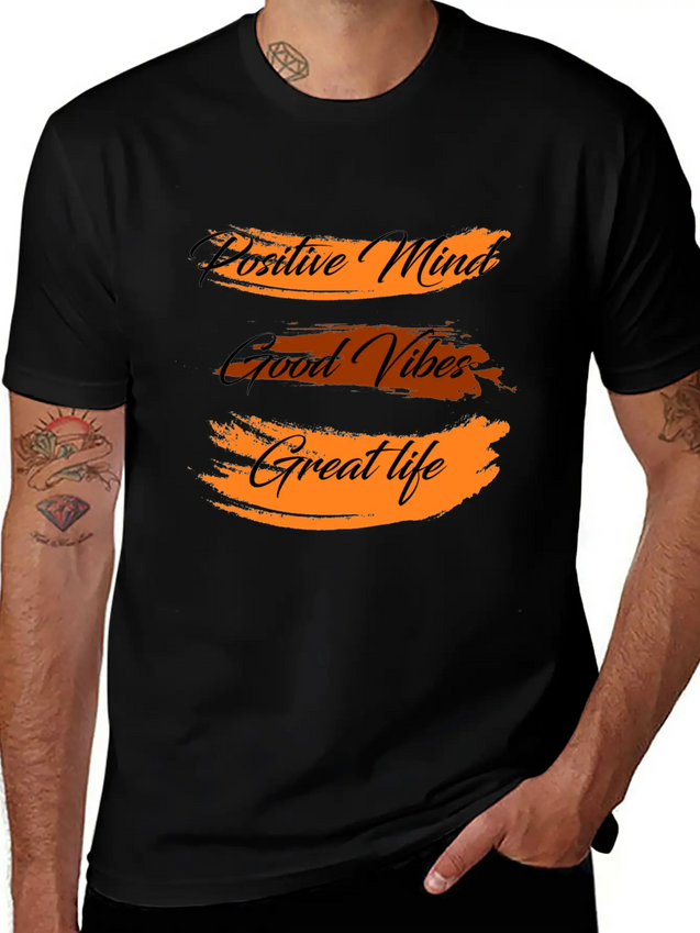 Positive Mind Lightweight Cotton T-Shirt – Daily Comfort Graphic Shirt