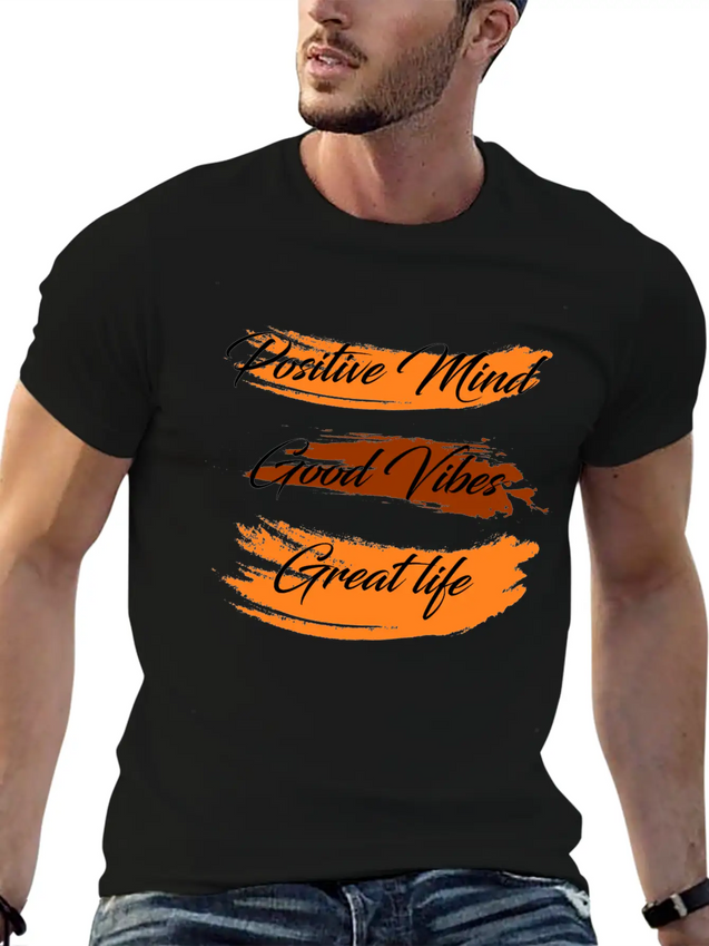 Positive Mind Lightweight Cotton T-Shirt – Daily Comfort Graphic Shirt