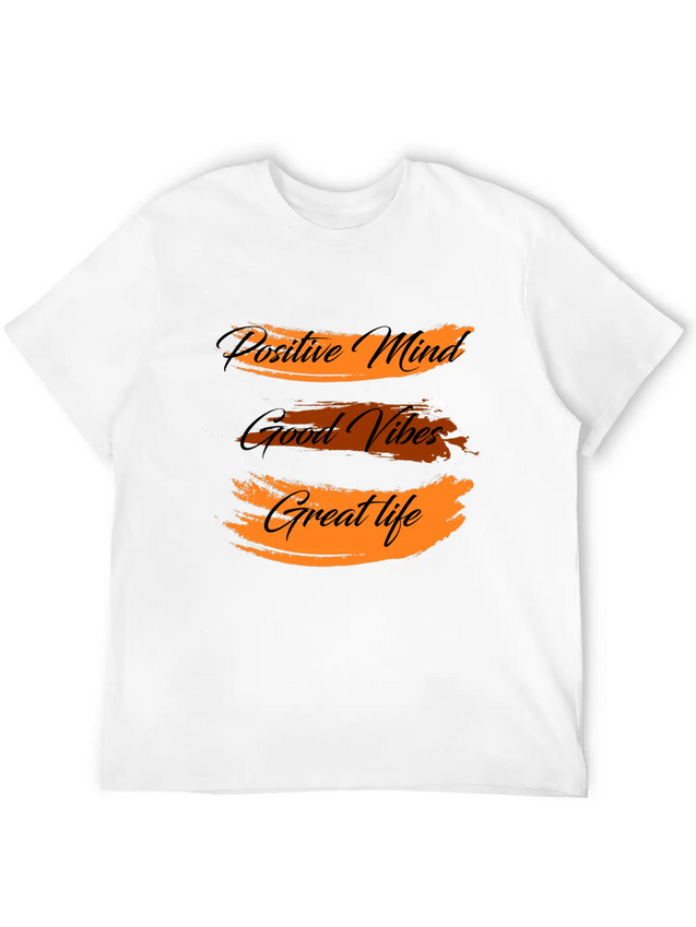 Positive Mind Lightweight Cotton T-Shirt – Daily Comfort Graphic Shirt
