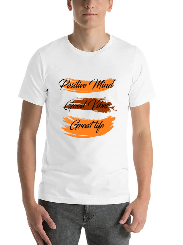 Positive Mind Lightweight Cotton T-Shirt – Daily Comfort Graphic Shirt