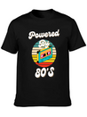 Powered By 80's Music Lightweight Cotton T-Shirt – Daily Comfort Graphic Shirt