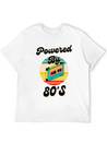 Powered By 80's Music Lightweight Cotton T-Shirt – Daily Comfort Graphic Shirt