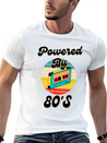 Powered By 80's Music Lightweight Cotton T-Shirt – Daily Comfort Graphic Shirt