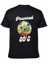 Powered By 80's Music Lightweight Cotton T-Shirt – Daily Comfort Graphic Shirt