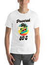 Powered By 80's Music Lightweight Cotton T-Shirt – Daily Comfort Graphic Shirt