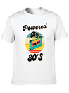 Powered By 80's Music Lightweight Cotton T-Shirt – Daily Comfort Graphic Shirt