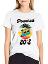 Powered By 80's Music Lightweight Cotton T-Shirt – Daily Comfort Graphic Shirt