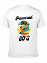 Powered By 80's Music Lightweight Cotton T-Shirt – Daily Comfort Graphic Shirt
