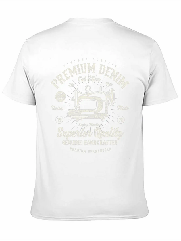 Premium Denim Lightweight Cotton T-Shirt – Daily Comfort Graphic Shirt
