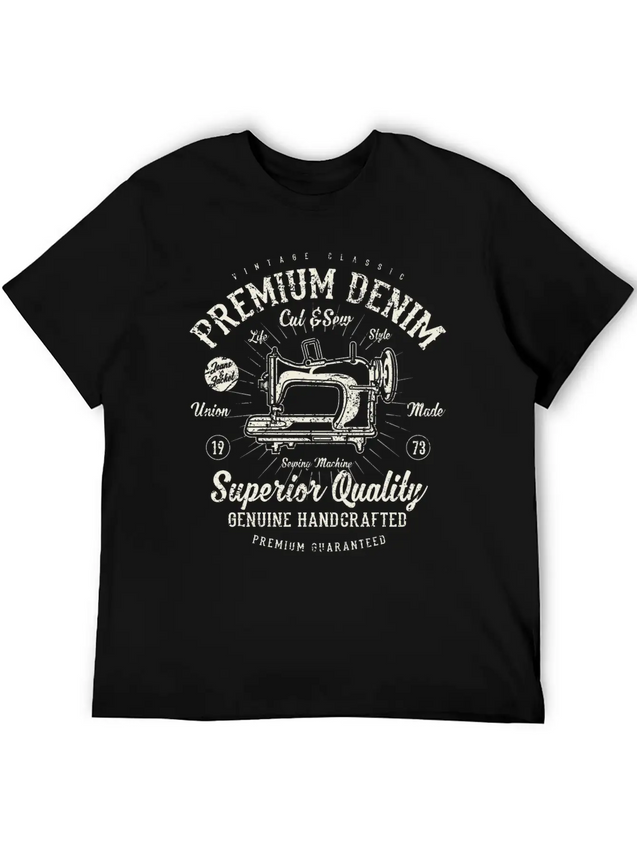 Premium Denim Lightweight Cotton T-Shirt – Daily Comfort Graphic Shirt