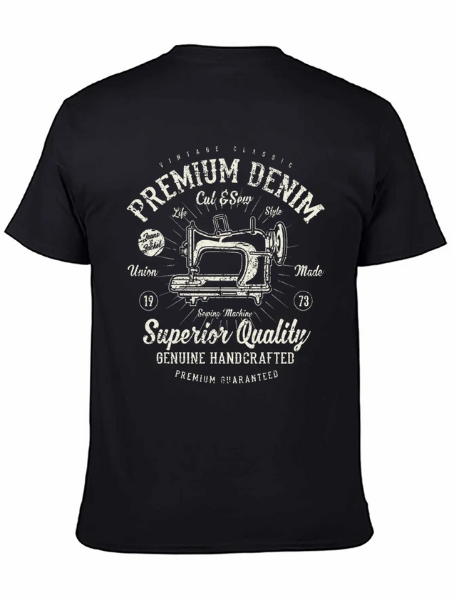 Premium Denim Lightweight Cotton T-Shirt – Daily Comfort Graphic Shirt