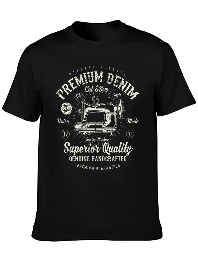 Premium Denim Lightweight Cotton T-Shirt – Daily Comfort Graphic Shirt