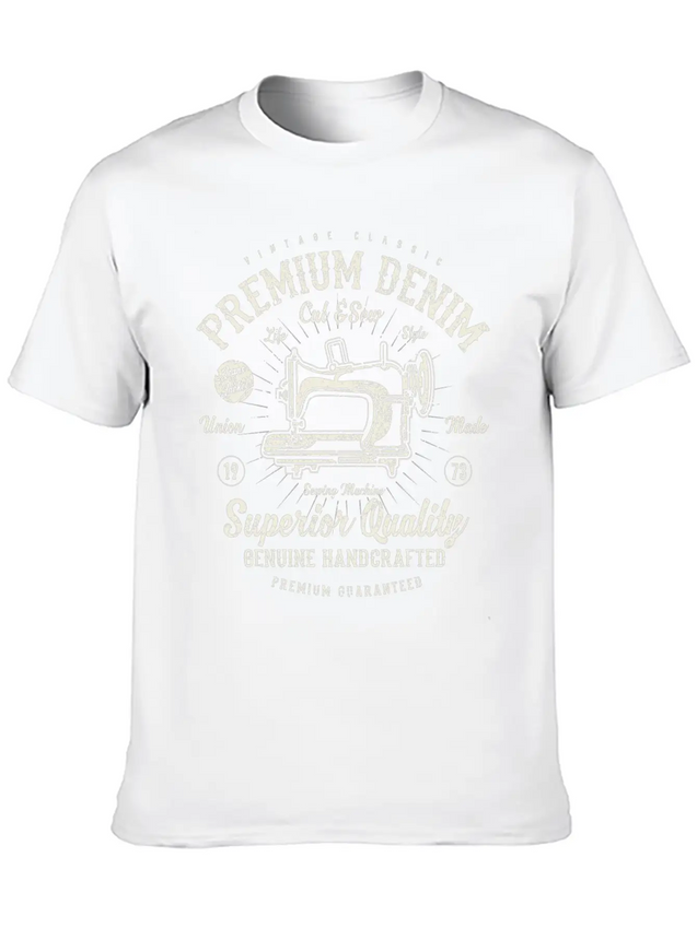 Premium Denim Lightweight Cotton T-Shirt – Daily Comfort Graphic Shirt