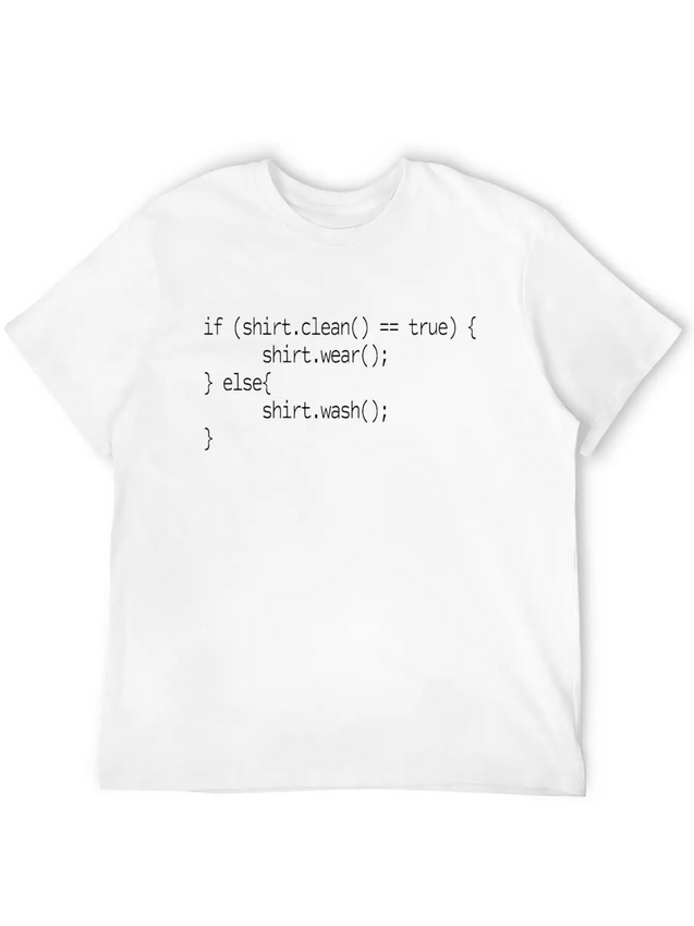Programmer Geek Nerd Funny Code Clean Lightweight Cotton T-Shirt – Daily Comfort Graphic Shirt