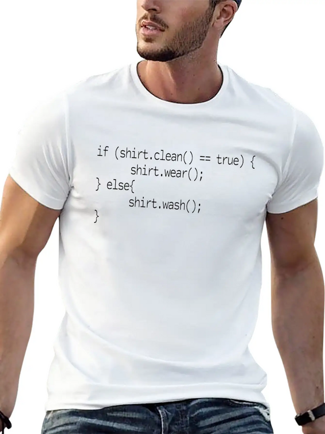 Programmer Geek Nerd Funny Code Clean Lightweight Cotton T-Shirt – Daily Comfort Graphic Shirt