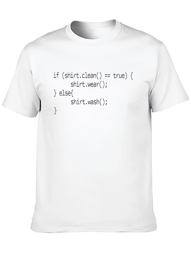 Programmer Geek Nerd Funny Code Clean Lightweight Cotton T-Shirt – Daily Comfort Graphic Shirt