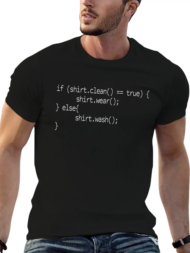 Programmer Geek Nerd Funny Code Clean Lightweight Cotton T-Shirt – Daily Comfort Graphic Shirt
