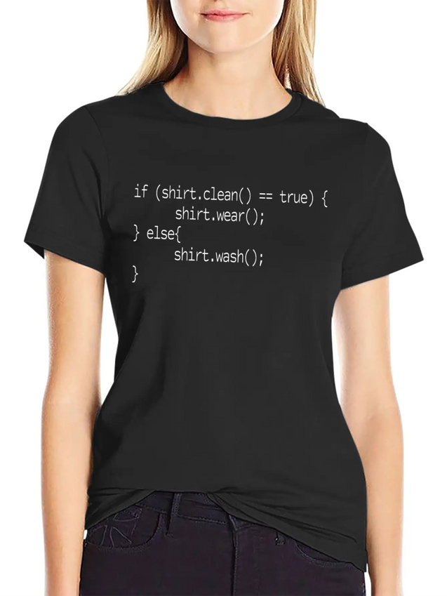 Programmer Geek Nerd Funny Code Clean Lightweight Cotton T-Shirt – Daily Comfort Graphic Shirt