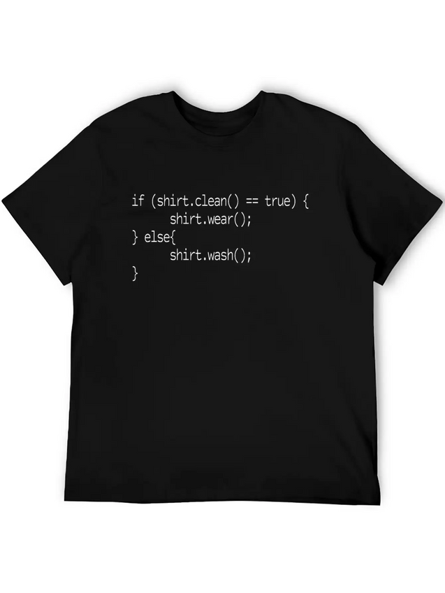 Programmer Geek Nerd Funny Code Clean Lightweight Cotton T-Shirt – Daily Comfort Graphic Shirt