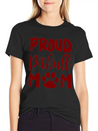 Proud Pitbull Mom Lightweight Cotton T-Shirt – Daily Comfort Graphic Shirt