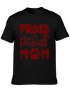 Proud Pitbull Mom Lightweight Cotton T-Shirt – Daily Comfort Graphic Shirt