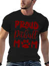 Proud Pitbull Mom Lightweight Cotton T-Shirt – Daily Comfort Graphic Shirt